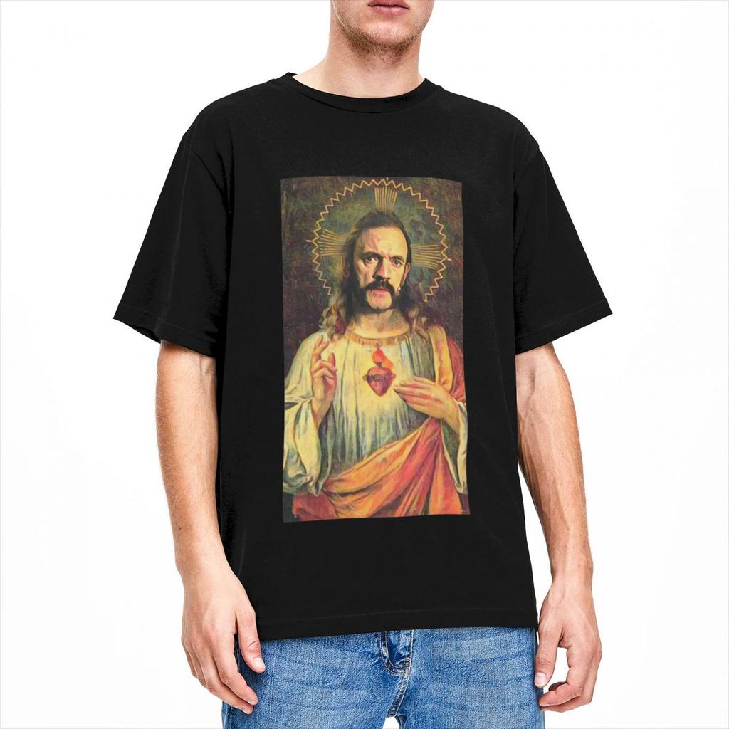 Maglietta Merch di Saint Lemmy Uomo Donna Divertente Cotone Puro Vestiti Estivi
