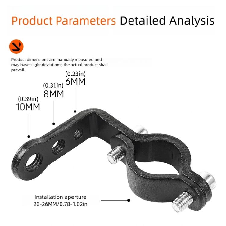 Motorcycle Handle Clamp Multiple Hole Positioning Brackets Rustproof Metal Material Effortlessly Setup for Frequent Riders
