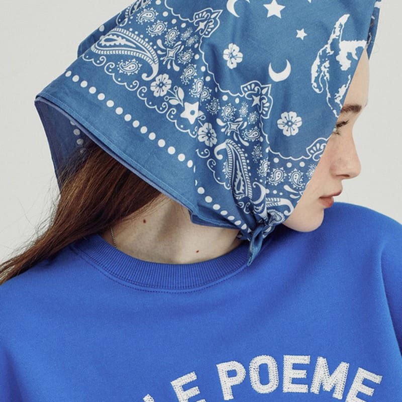 

Between A and B Moon Cat Bandana_BLUE Blue