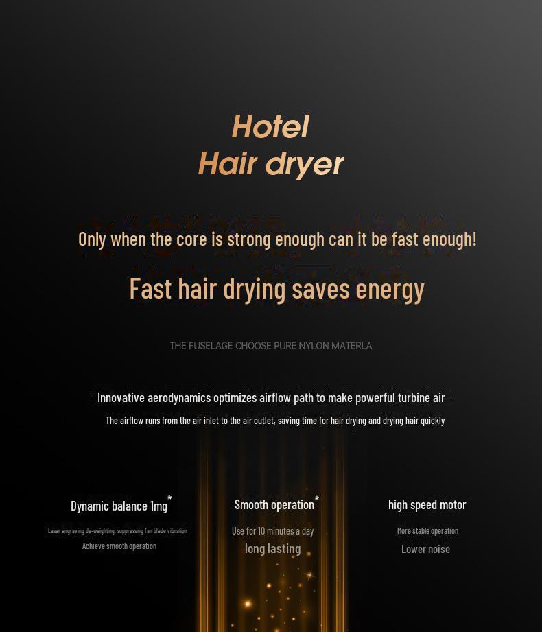 Wall-Mounted High-Power Bathroom Hair Dryer with Automatic Power Off