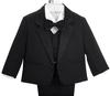 Dressy Daisy Boys' 5-Piece Formal Tuxedo Set, Tailless, for Weddings and Christenings, Baby Boys, 12 Months, Black