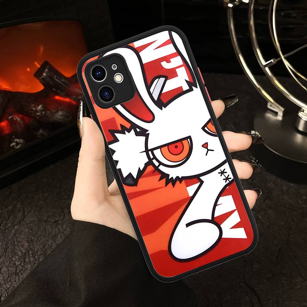 Anime B-Bloody Bunny For IPhone 16 15 14 Plus 13 12 11 Pro Max X XS MAX Translucent Matte Shockproof Cover