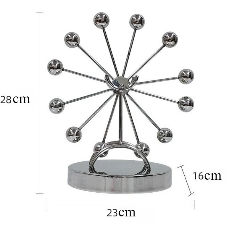 Physical Pendulum Ball Figurine Rotation Perpetual Motion Ornaments Modern Art Revolving Gadget Creative Decoration Ornament