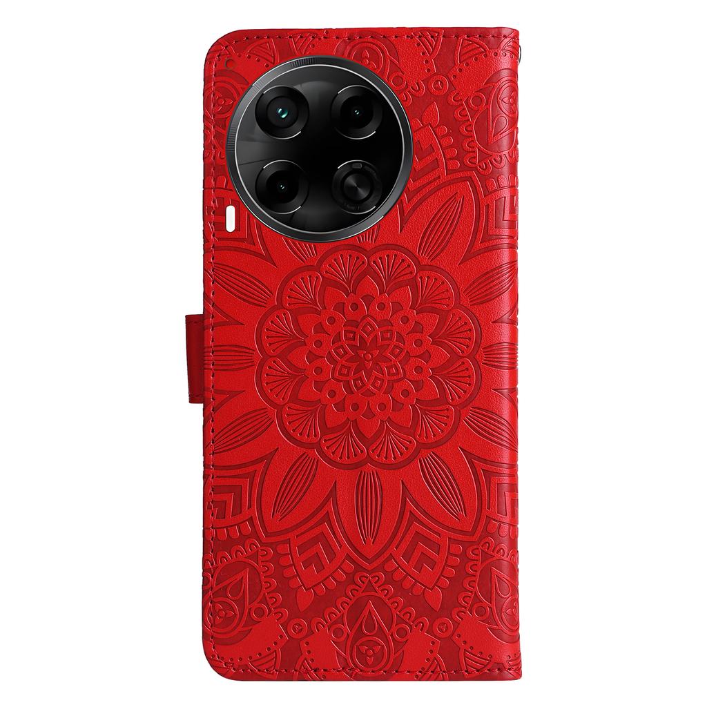 For TECNO Camon 30S Pro 4G/Camon 30S 4G Case Sunflower Imprint Leather Wallet Phone Cover