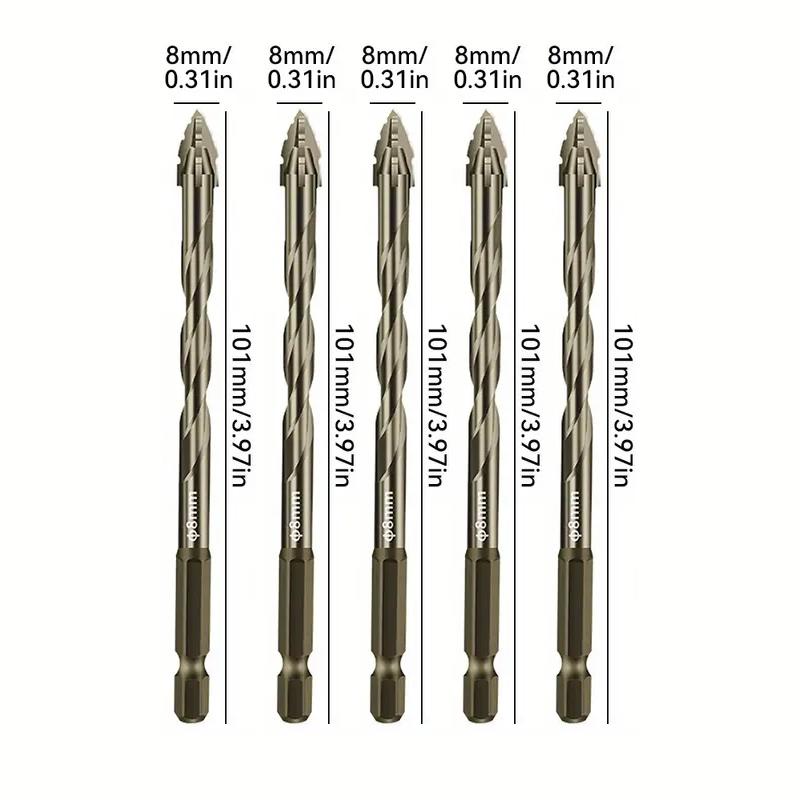 4-12mm Four-Flute Sawtooth Drill Bit Sawtooth Drilling Tools For Glass/Tile/Concrete/Metal Drill Bit Set Tools