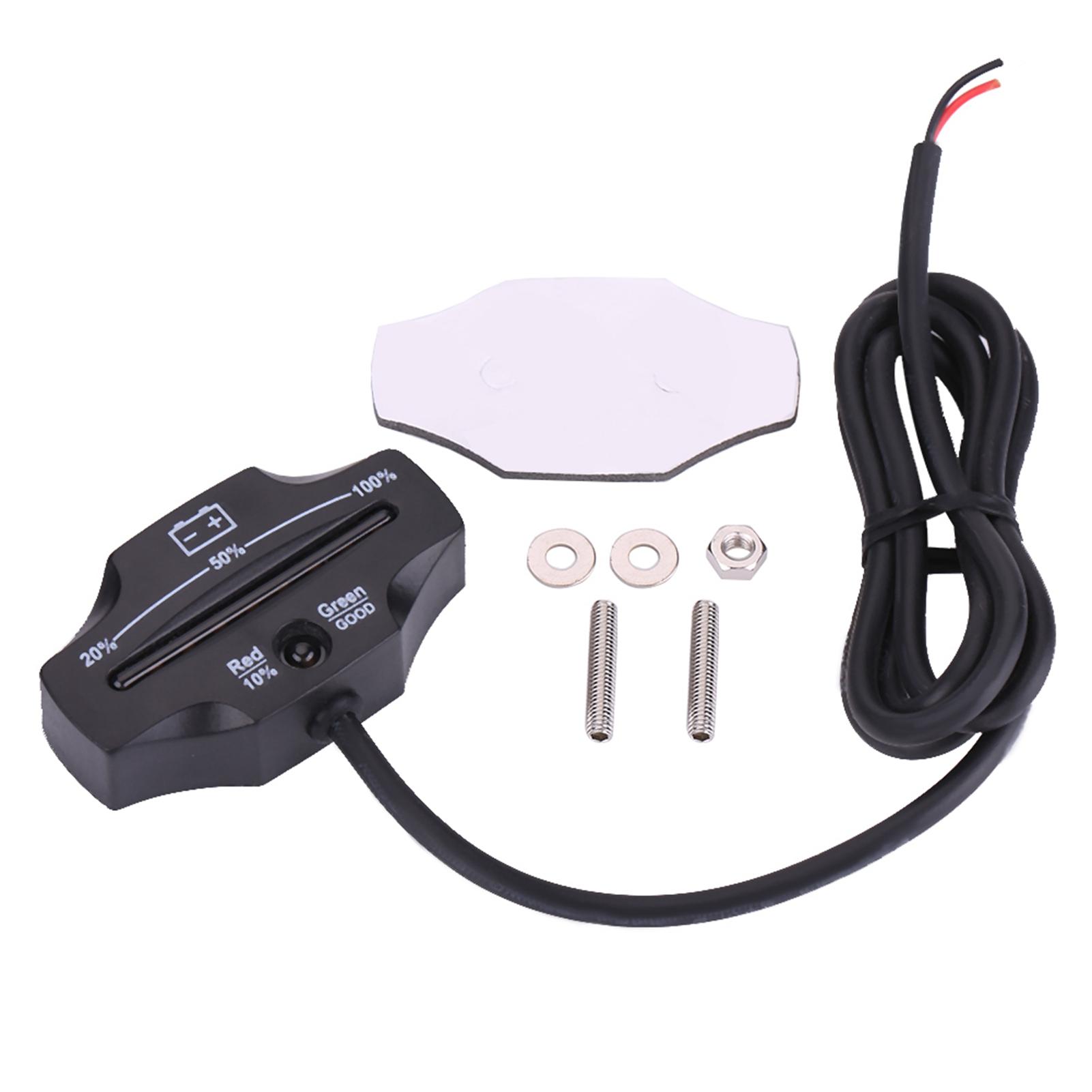 

Battery Indicator LED Battery Indicator 12V 24V LED Battery Meter Indicator Gauge for Carts Marine Motorcycle ATV Truck