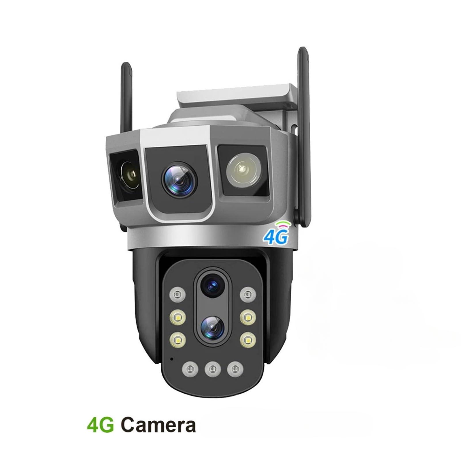 

4G IP-камера з 4G SIM-картою 12 МП 6K Потрійні екрани Оптичний зум PTZ Виявлення руху Кольорове нічне бачення Монітор безпеки Вилка ЄС 4G Camera No Card