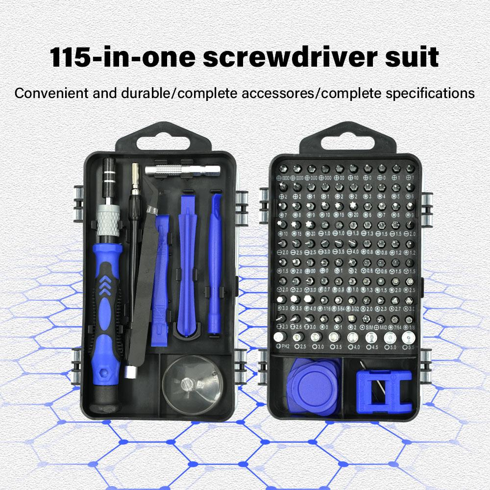 115 in 1 Magnetic Precision Screwdriver Set Complete Repair Hand Tool Kit for Computer Laptop Phone and Electronic Devices