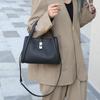 New Office Workers Carry Vegetable Baskets, Women's Bags, One Shoulder Hand Carry Diagonal Span, First Layer Cowhide Large-capacity Bucket Bag
