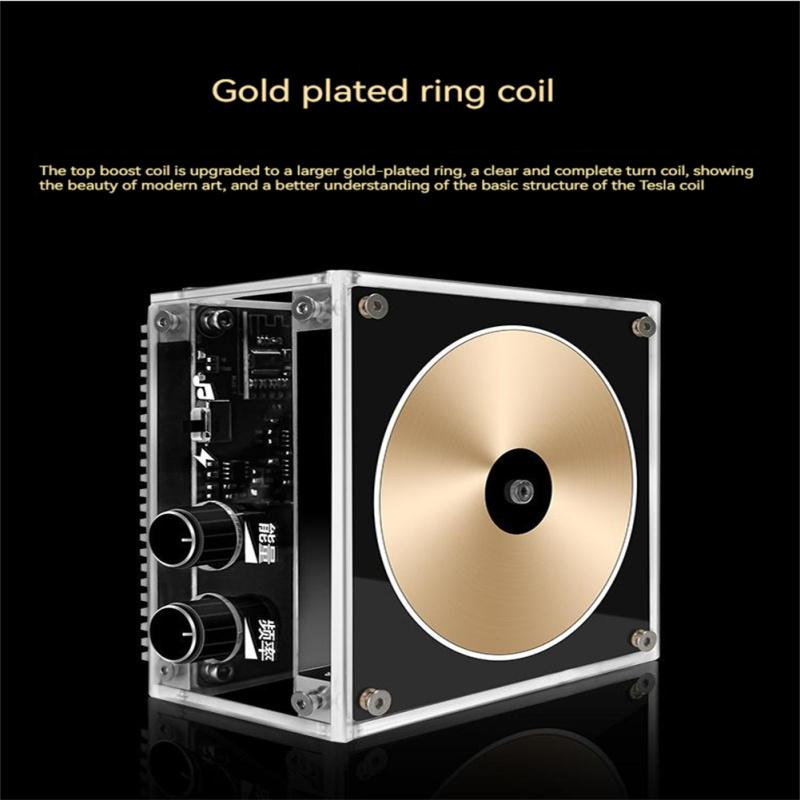 Muzică multifuncțională Tesla Coil Touchable Wireless Transmission Iluminat Știință Educație