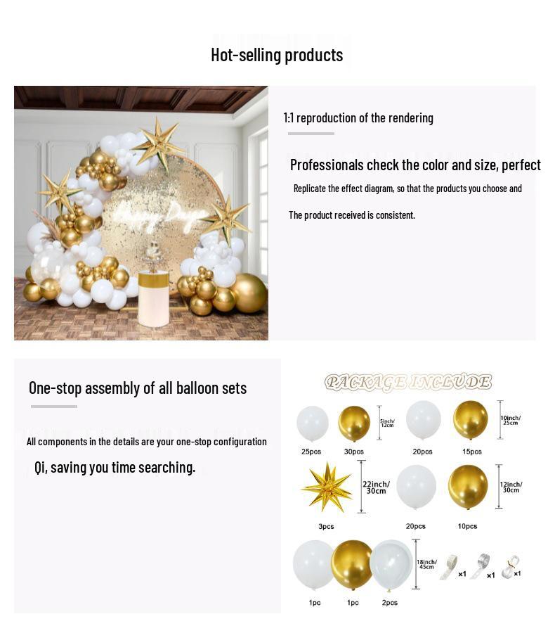 Platinfarbenes Aluminiumfolien-Ballonbogen-Set für Hochzeiten, Festivals, Geburtstagsfeiern und Feiern