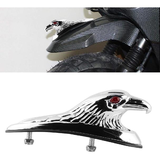 Acouto Hood Ornament, Front Eagle Head Motorcycle Front Bonnet Eagle Head Universal Motorcycle Front Mudguard Decor Ornament Eagle Head Statue