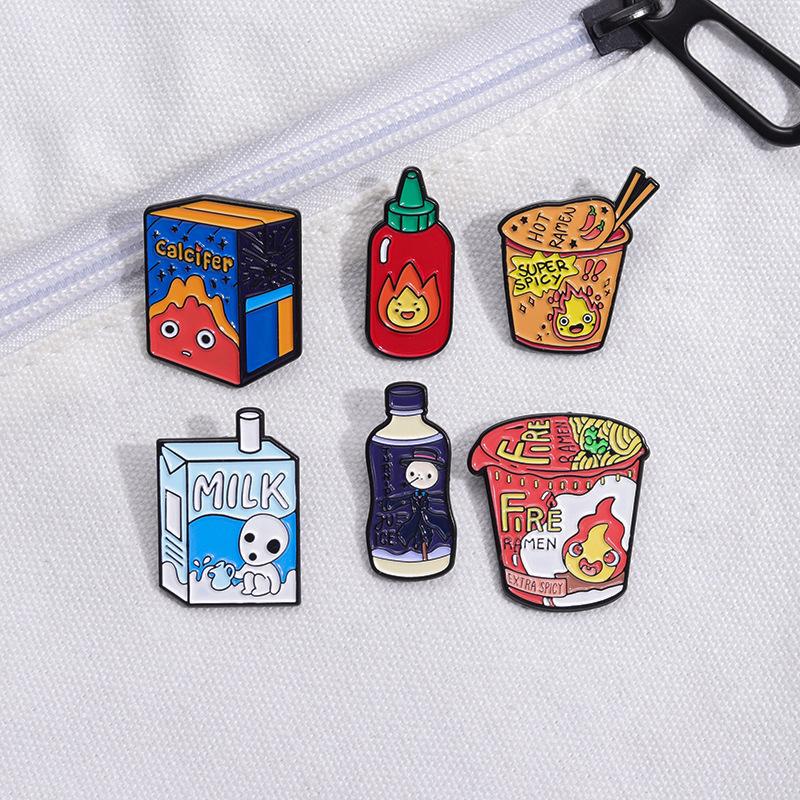 Charming Milk And Chili Sauce Brooch Ideal For Fashionforward Individuals
