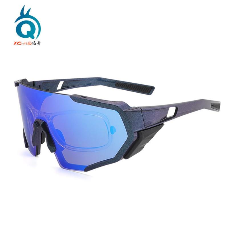 Unisex Cycling Sunglasses Outdoor Running Mountain Biking Windproof Polarized Sport Goggles With Interchangeable Lenses