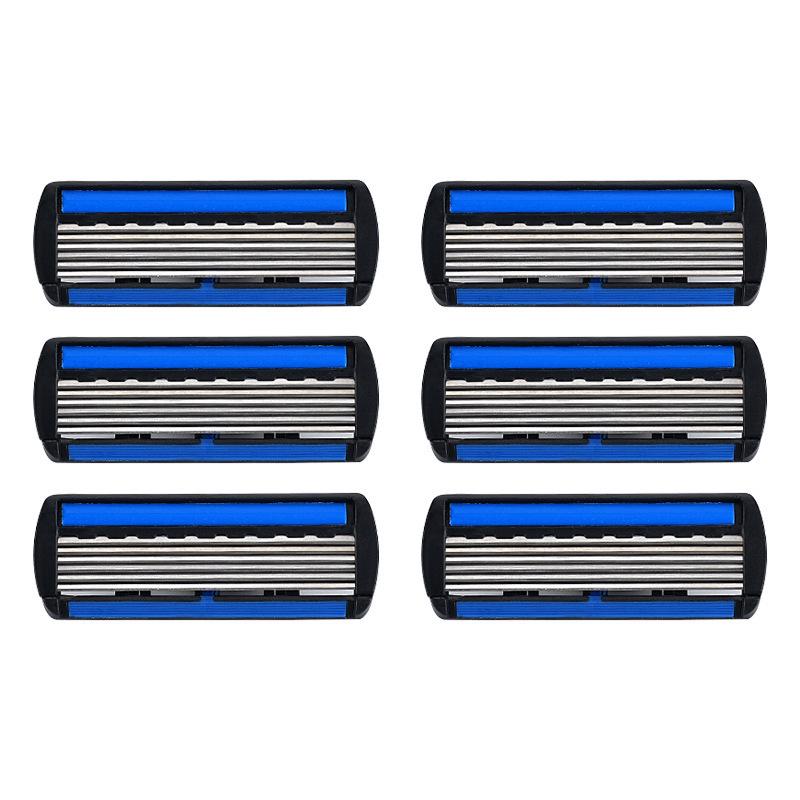 6-Layer Stainless Steel Manual Razor for Men & Women - Cross-Border Face and Hair Shaver