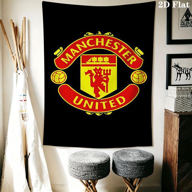 Man Utd A Wall Hanging Printed Fabric Blanket Decorative Tapestries for Bedroom Living Room Home Decor
