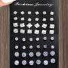 Minimalist Zirconia Round & Square Stud Earrings for Women – Casual Fashion Jewelry Set