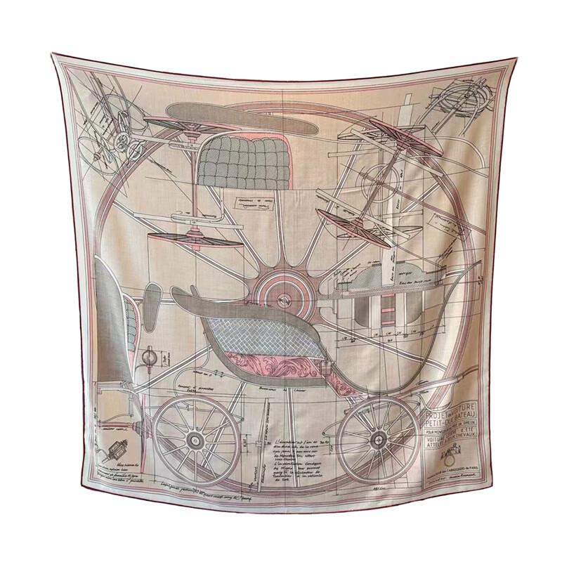 NINA SOLOR Double-Sided Lamb Wool Square Scarf