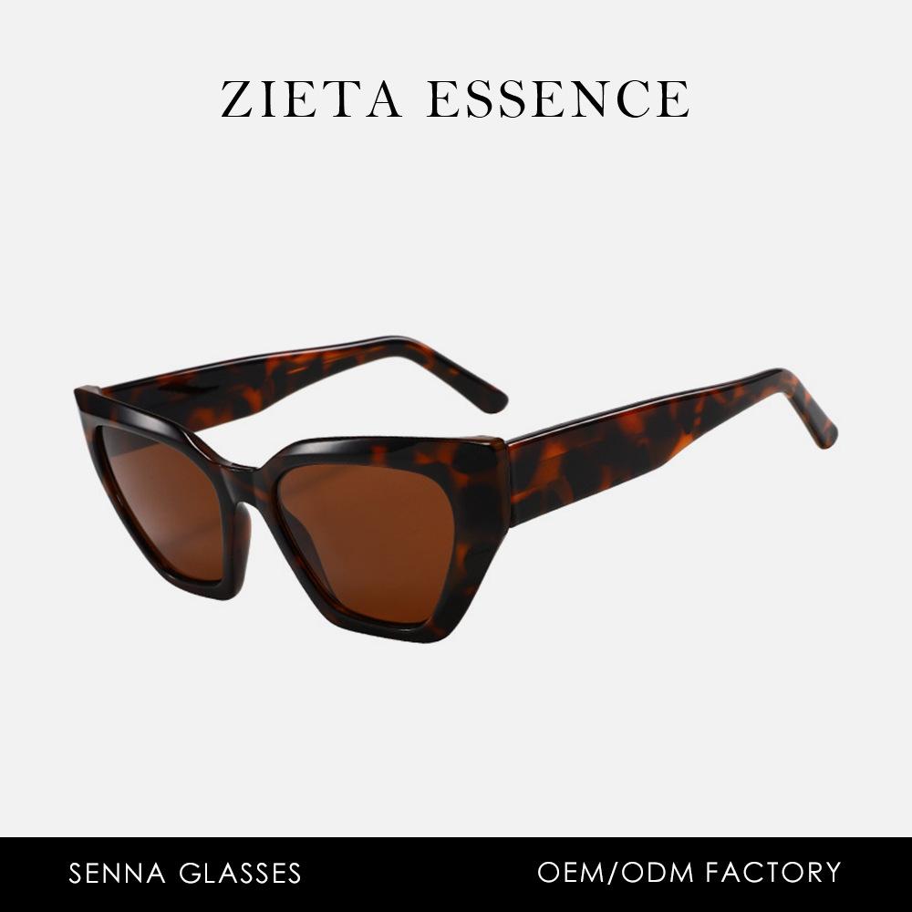 Cat'S Eye Retro Small Frame Sunglasses Street Niche Sunglasses Exaggerated Wear Plain Glasses