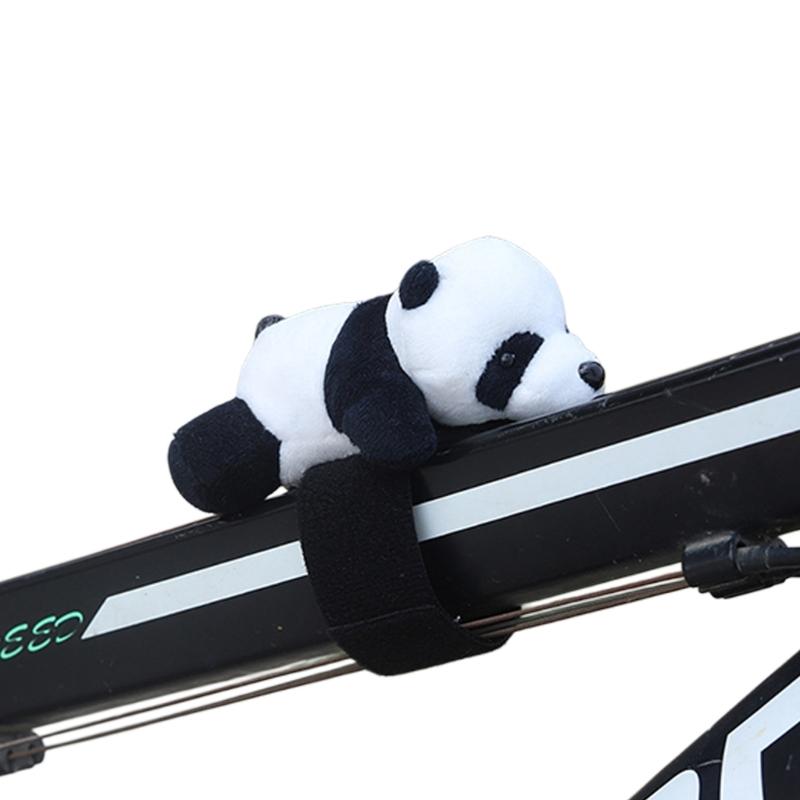 Adorable Cartoon Panda Bike Handlebars Accessory with Multiple Mounting Option Panda Handlebars Charm for Cycling Fun