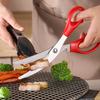 2pcs Kitchen Scissors Stainless Steel Barbecue Scissors Food Vegetable Meat Scissor for BBQ Camping Cutting Chicken Fish