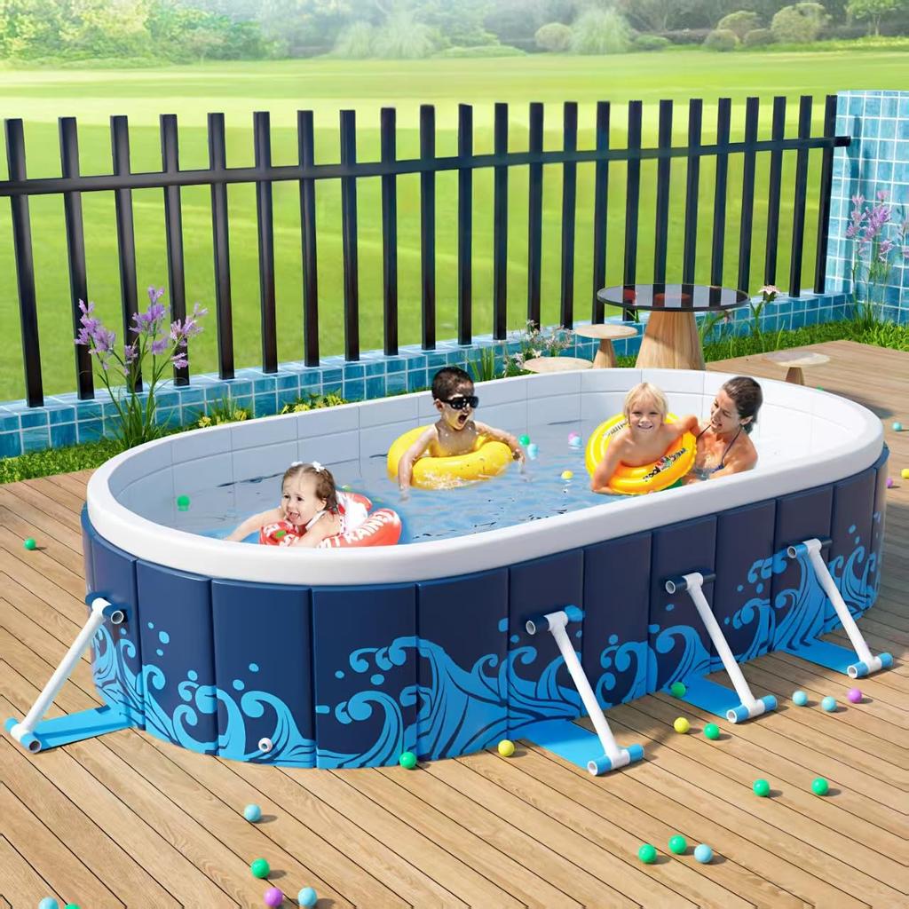 Haikawi Non-Inflatable Folding Pool for Home Use  No Inflation Required, High-Temperature and Abrasion-Resistant, Safe and Non-Toxic  Quick OpenClose