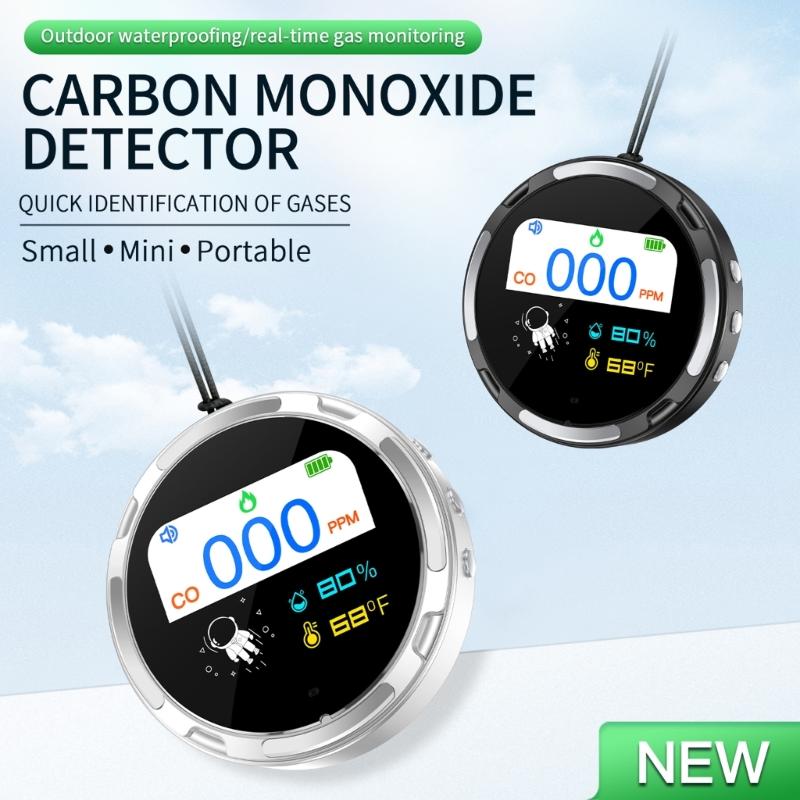 Intelligent Carbon Monoxide Tester Customizable Warning Level Visual Audible Alarms Portable Design For Multiple Environment