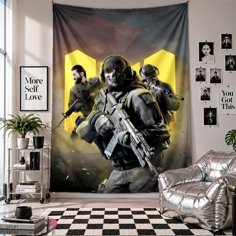 Wall TapestryCall of Duty Art Hanging Cloth Decorative Background Cover for Room Decoration