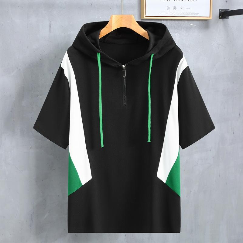 Summer Suit Men's Loose Hooded Short-sleeved T-shirt Shorts Large Size Thin Casual Sports Two-piece Suit