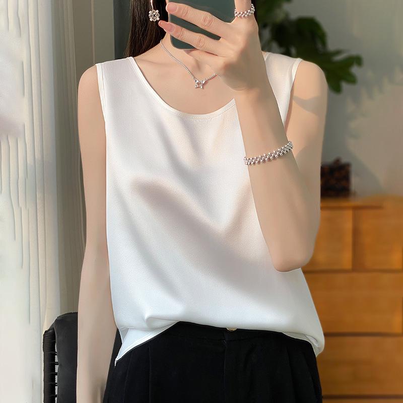 Summer 2025 Women's Round Neck Sleeveless Pullover Vest