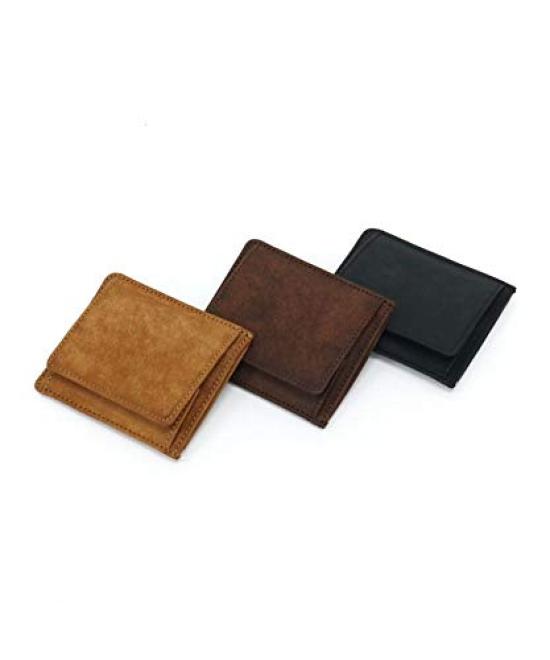 Sotto Pueblo Leather Card & Money Holder, Genuine Leather, Dark Brown, so-z-0253