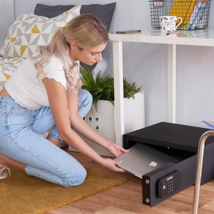 Coffre-fort - yale - yleb200eb1 - haute sécurité - code pin - acier - 200x480x350mm