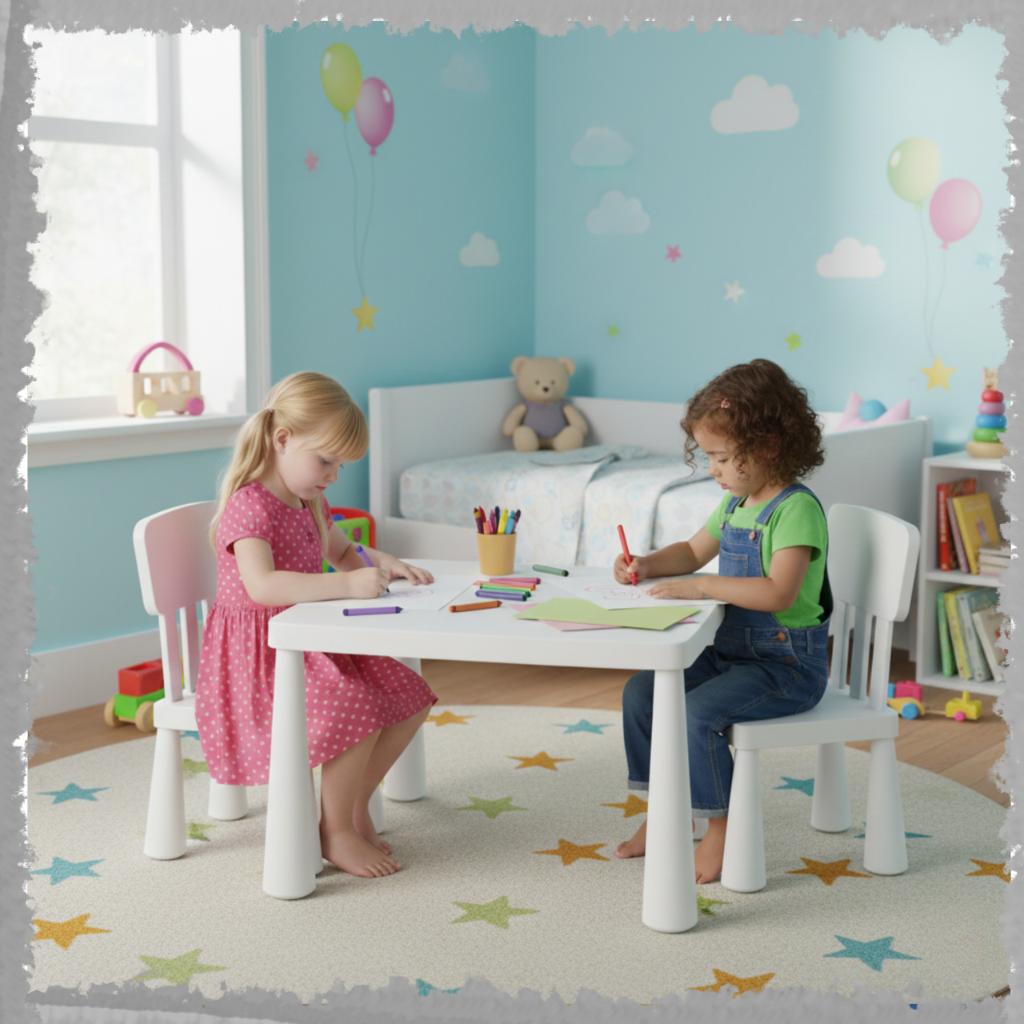 Entliczek Children's Table, White