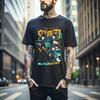 100% Cotton TOPS UNISEX TEES MENS WOMENS Muichiro Tokito T-shirt Kimetsu No Yaiba Demon Slayer Anime Black Shirt Gift 343