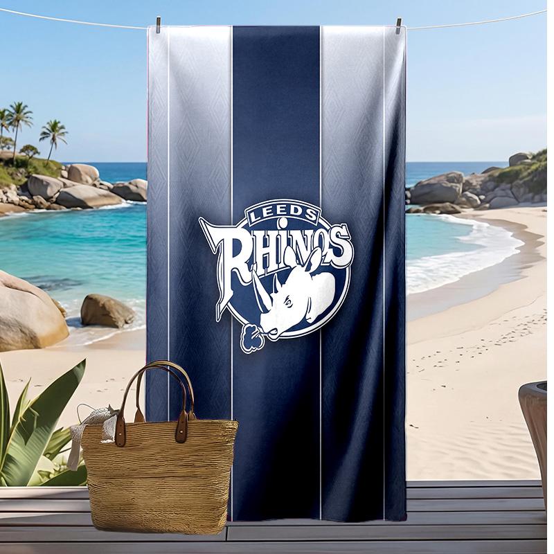 Leeds Rhinos Print Beach Towel Soft Portable Quick?dry Towel For Pool Summer Vacation Outdoor Sport