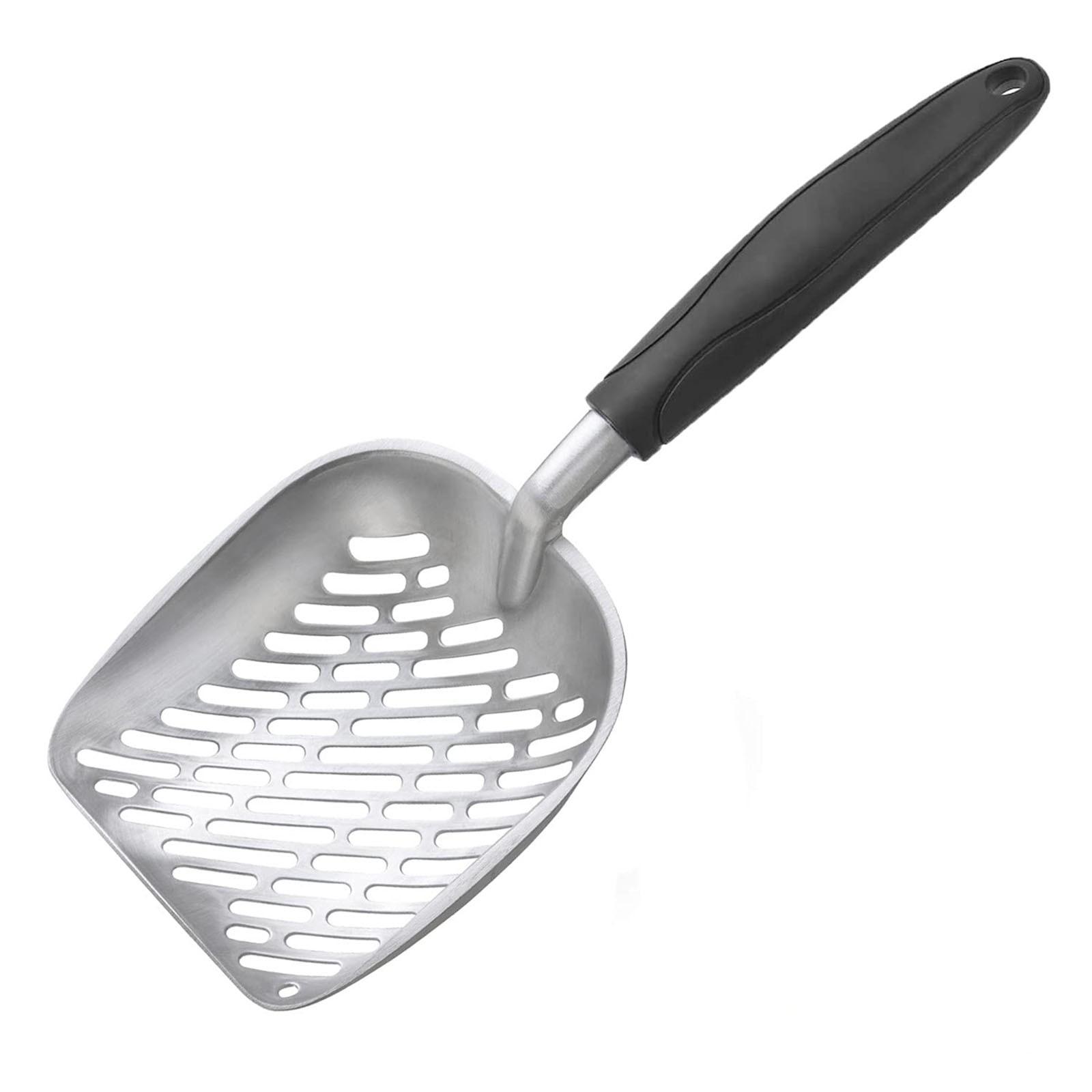 

Совок для кошачьего туалета из алюминиевого сплава, металлический совок для уборки кошачьих отходов, совок для кошачьего туалета с длинной ручкой, большой One Size