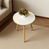 1PC Wooden Round Side Table - Multi-functional Tool Hanging Floor Storage Rack, Artistic Coffee Table