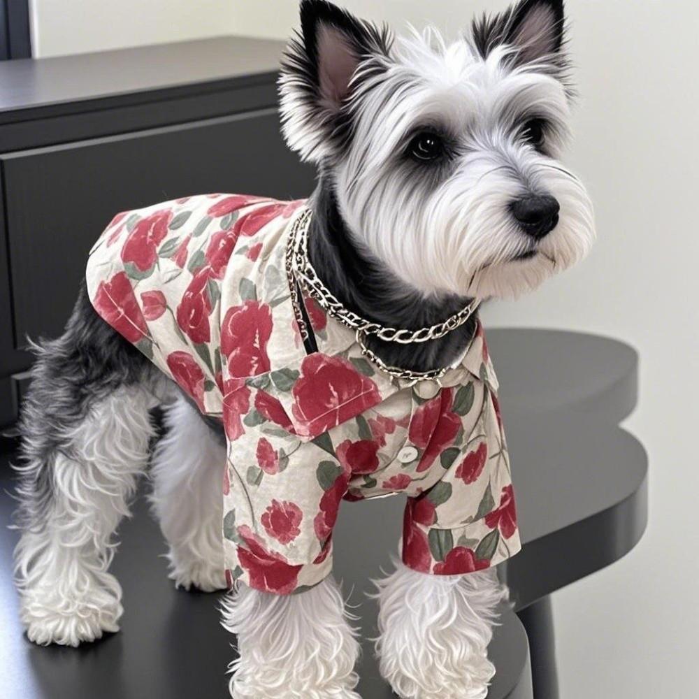 Soft Fabric Cat T-Shirts Breathable Summer Dog Clothes Fashion Dog Shirt Outdoor Activities