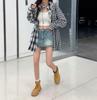 2025 Early Autumn New Women's Loose Plaid Shirt - Chic Hong Kong Style Top/Jacket