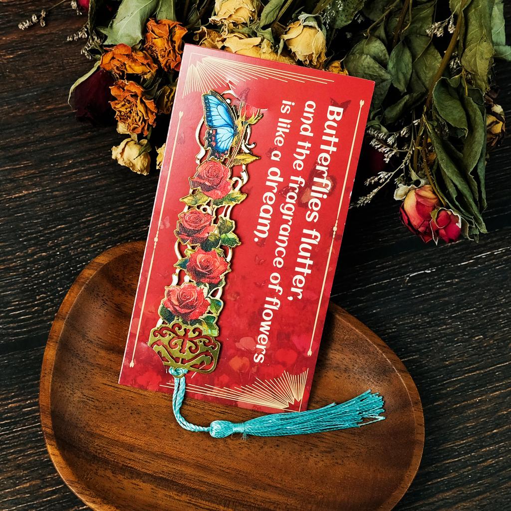 Hollow Metal Skeleton Bookmark With Tassel Pendant Elegant Book Mark For Reading Student Literary Gift Back To School Stationery