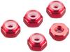 Tamiya Mini 4WD Upgrade Parts 493 2mm Aluminum Lock Nuts 5 15493 No. (Red, Pieces)