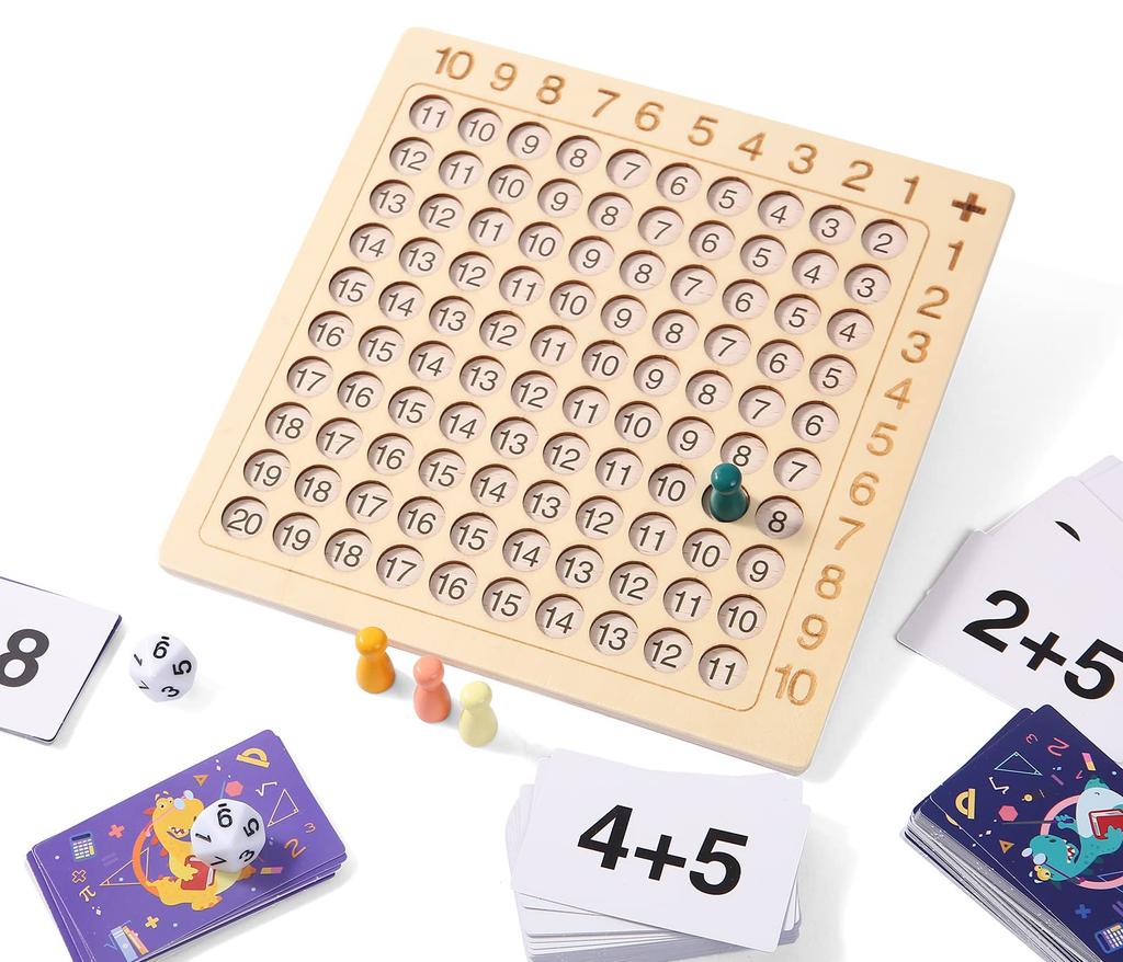 Multiplication educational math board calculation card elementary school wooden calculation number table board for children tables, addition, toys,