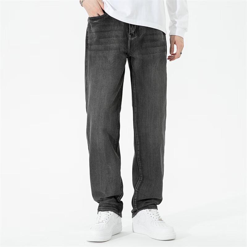 Mark Fairwhale Men's Retro Thick Straight-Leg Denim Jeans