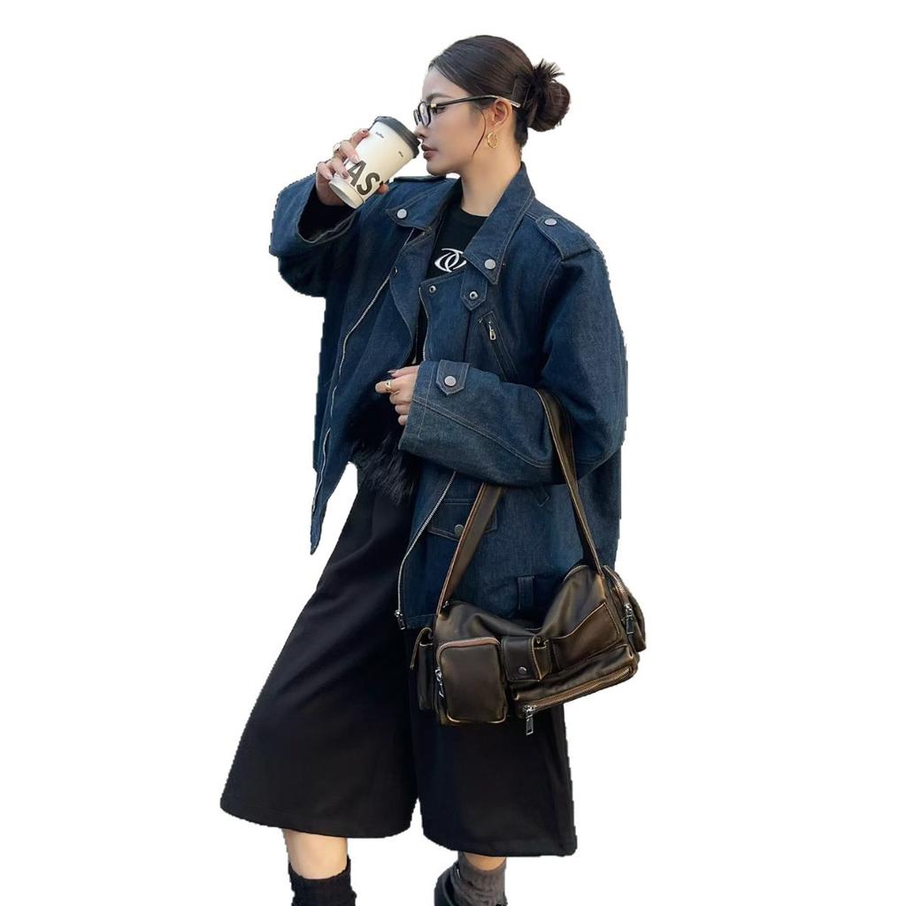 Vintage Multiple Pockets Motorcycle Bag Designer Women Handbags Luxury Soft Pu Leather Shoulder Bags Large Messenger Bag 2025