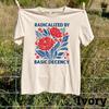 Radicalized By Basic Decency Shirt, Retro Folk Floral Tee, Political Activism Apparel, Progressive Feminist Top, Vintage Americana Graphic