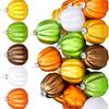 Pack Of 20 Matte Finish Halloween Pumpkin Baubles Decorations Plastic Hanging Ornament For Holiday Parties