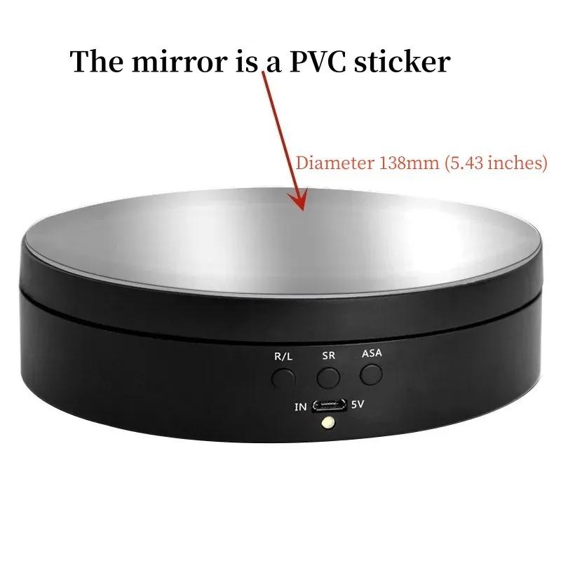 3 Speed Electric Rotating Display Stand 360 Degree Jewelry Turntable Rotating Base Rotary Table for Photography Video Shoot Prop