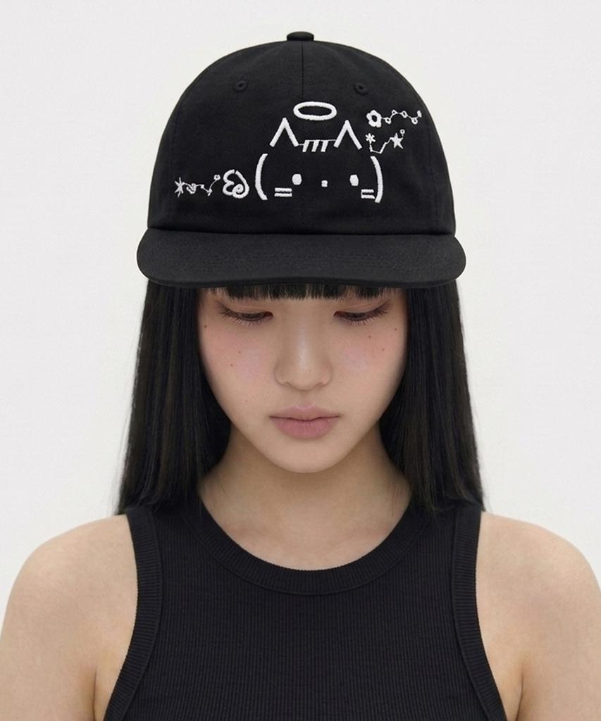 OTHER-worldly Emoji Cap [Black Angel Kitty]