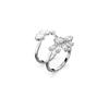 Swarovski Anillo Personalizado Gema Anillo Flor de Corte Mixto Anillos para Mujer Blanco 5644665