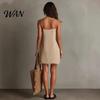 Party Dress Women Short Summer Fringed Deep V Neck Sleeveless Slip Elegant Casual Loose Boho Beach Spaghetti Strap Above Knee Mini